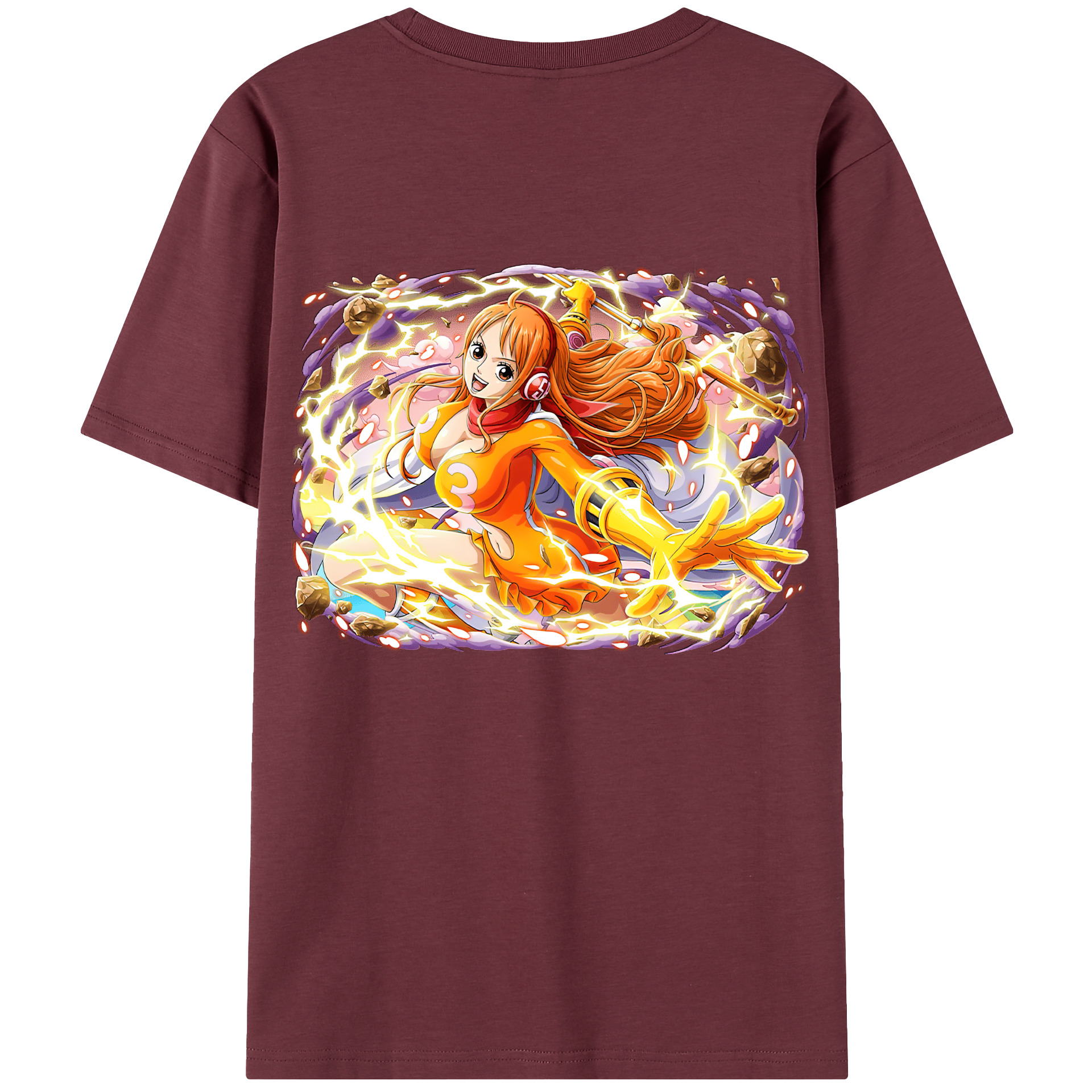 ワンピース ナミ ONE PIECE Nami 綿100％半袖Tシャツ（背面プリント）